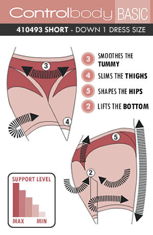 Control Body 410493 Shaping Short Nero | Shapewear | Control Body