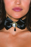 Choker Ribbon Bow Cameo Black | Accessories | Shirley of Hollywood