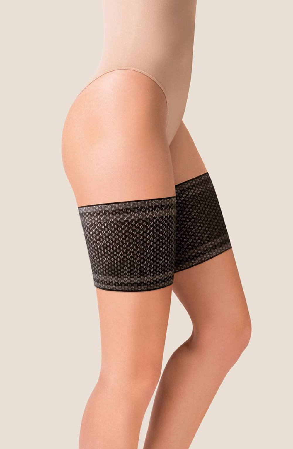 Gabriella Mesh Thigh Band 511 Black | Hosiery | Gabriella