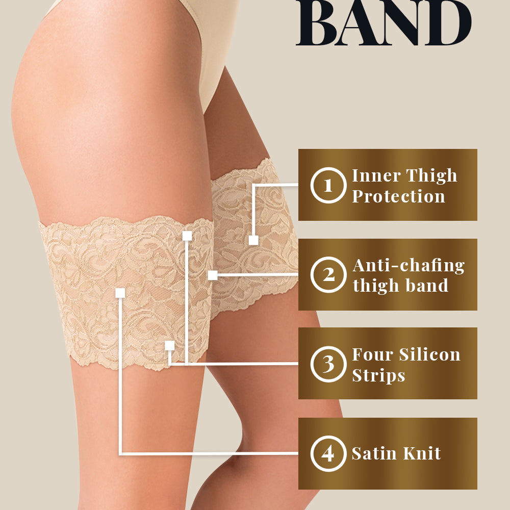 Gabriella Lace Thigh Band 509 Ivory | Hosiery, thighband | Gabriella