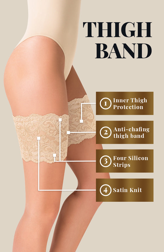 Gabriella Lace Thigh Band 509 Ivory | Hosiery, thighband | Gabriella