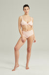 The Second Skin Stretch High Waist Brief Blush Pink | Briefs &amp; Thongs | Nudea