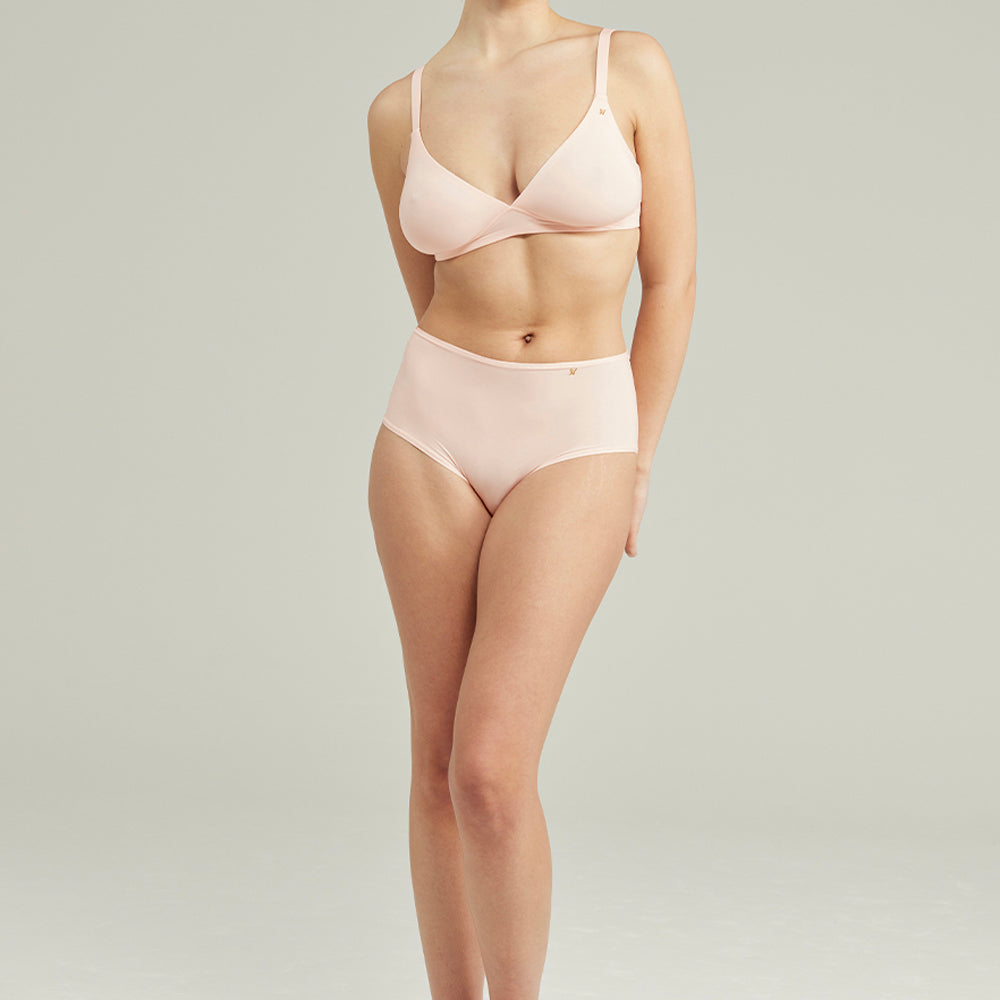 
                      
                        The Second Skin Stretch High Waist Brief Blush Pink | Briefs &amp; Thongs | Nudea
                      
                    