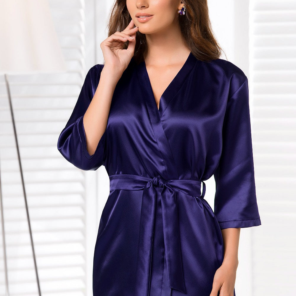 Irall Aria Dressing Gown Navy | irallgown, Robes | Irall