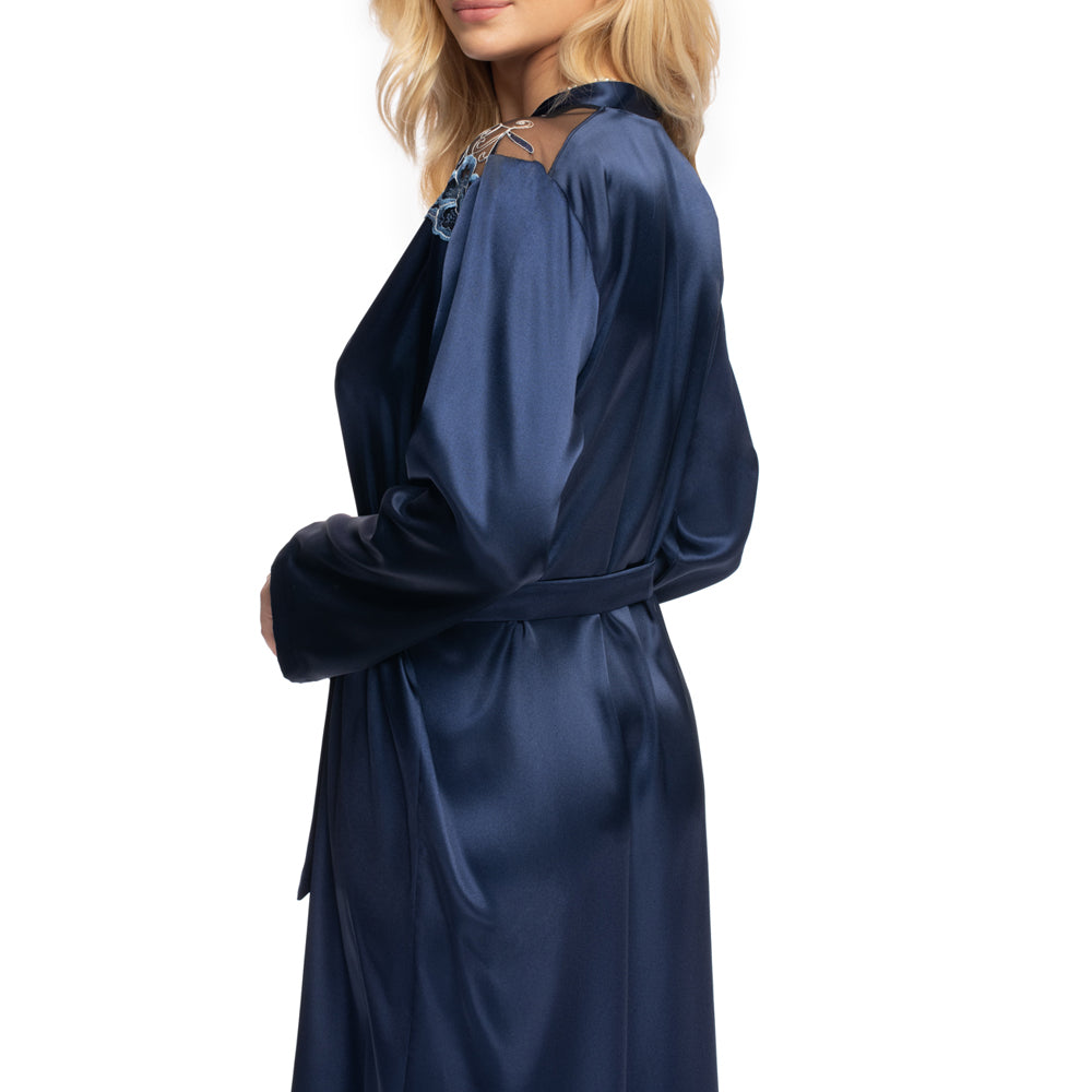 Irall Elodie Dressing Gown Navy | irallgown, Robes | Irall