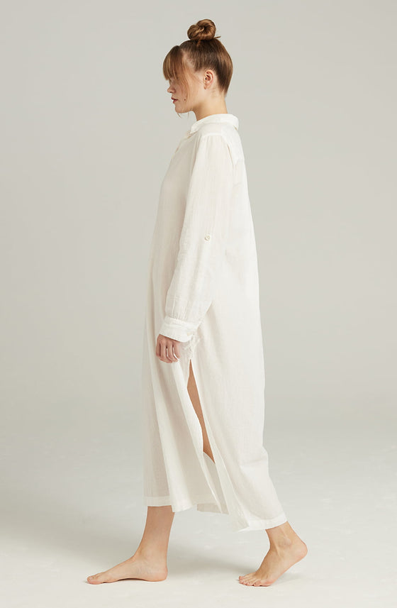 The Maxi Shirt Organic Cotton White | Nightdresses | Nudea