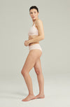 The Second Skin Stretch Mid Rise Waist Brief Blush Pink | Briefs &amp; Thongs | Nudea