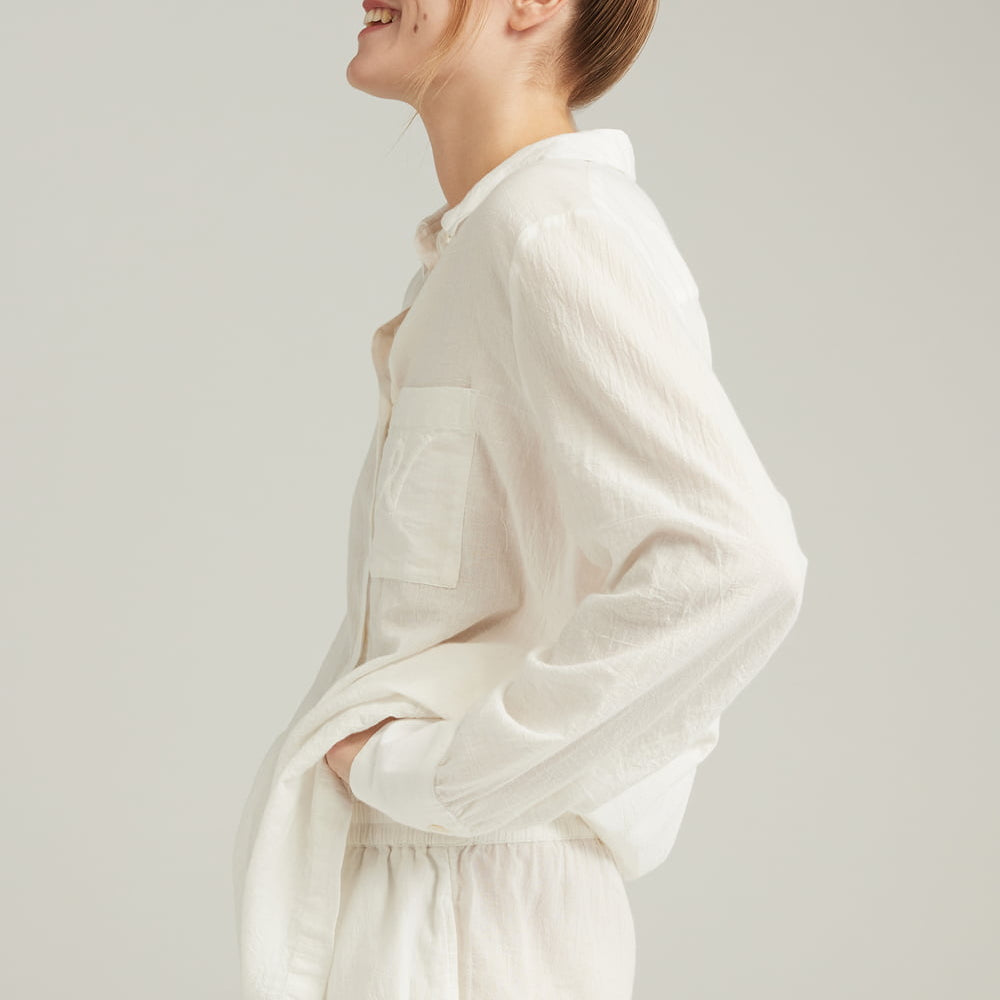 
                      
                        The Midi Shirt Organic Cotton White | Nightdresses | Nudea
                      
                    