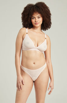  The Sheer Deco Barely There Thong Blush Pink | Briefs &amp; Thongs | Nudea