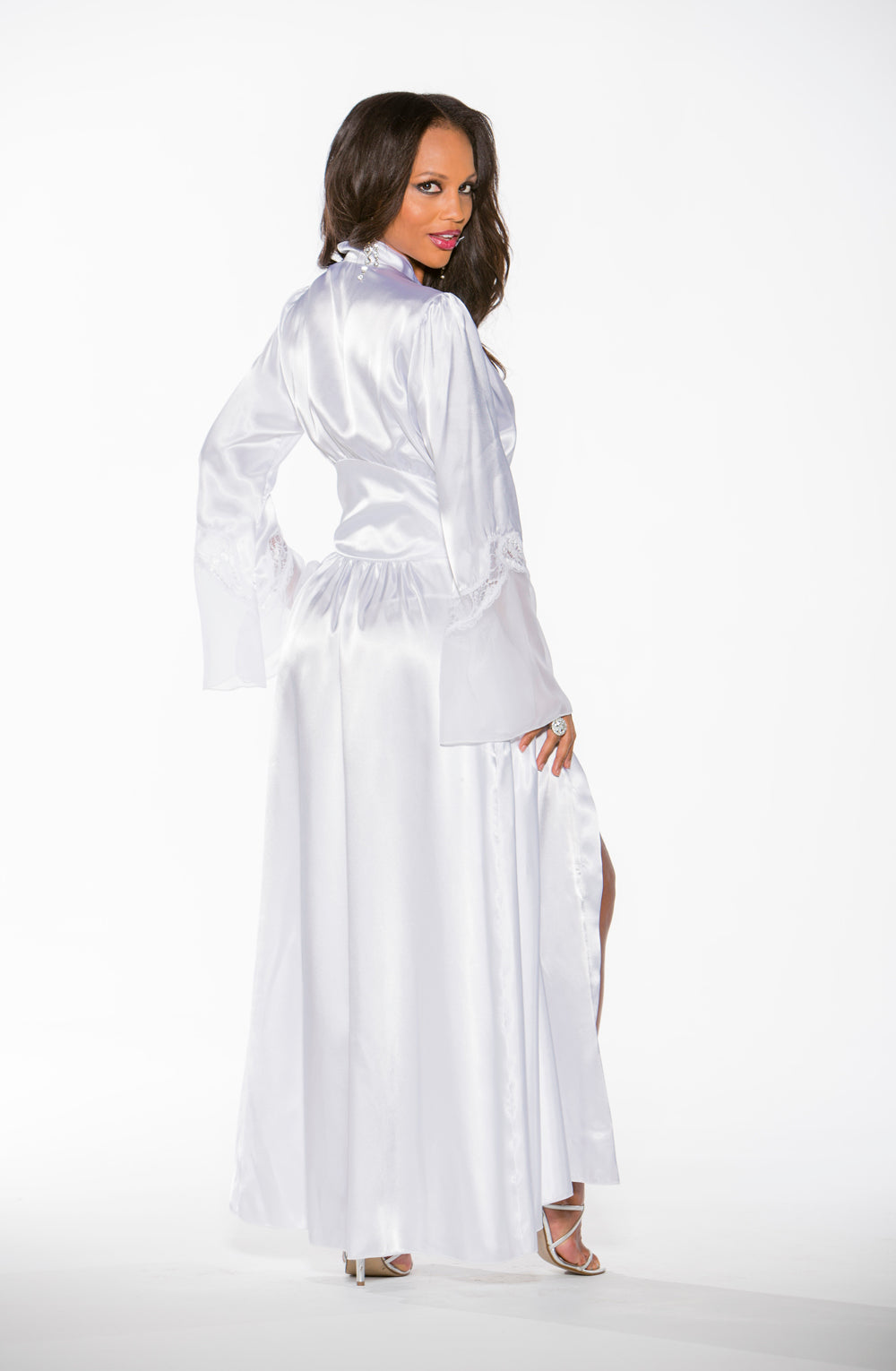 Shirley of Hollywood 20559 Long Robe White | chiffon, longrobe, Nightwear | Shirley of Hollywood