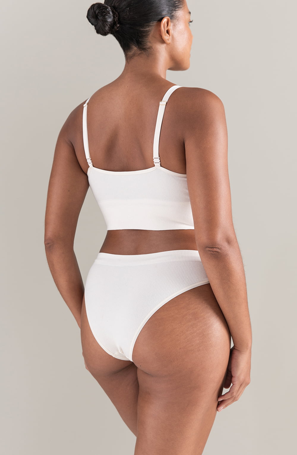 The TENCEL High Leg Brief White Sand | Briefs & Thongs | Nudea