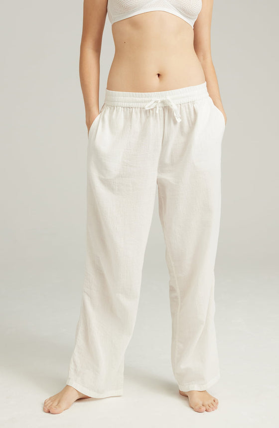 The Classic Trouser Organic Cotton White | Pyjamas | Nudea