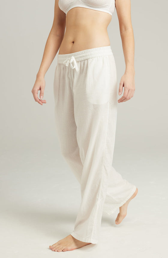 The Classic Trouser Organic Cotton White | Pyjamas | Nudea