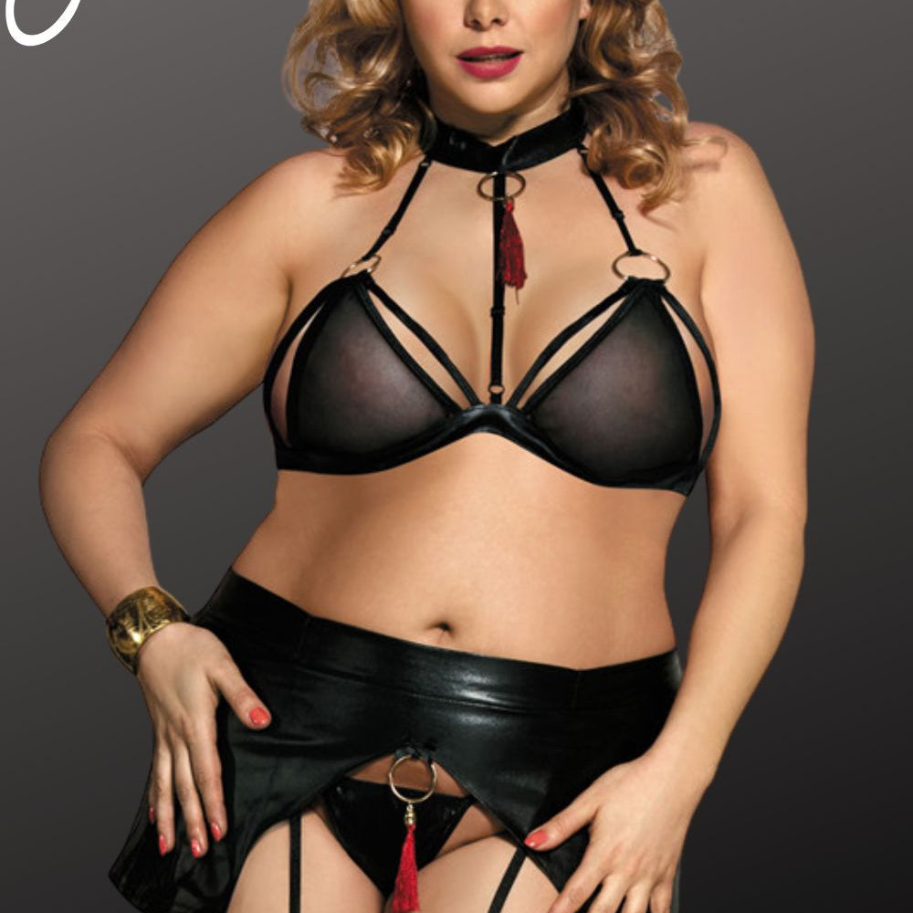 YesX YX823Q Bra Set Black | Lingerie Sets, PLUSL, yesxplus | YesX