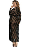 YesX YX824Q Long Black Gown | Nightwear | YesX