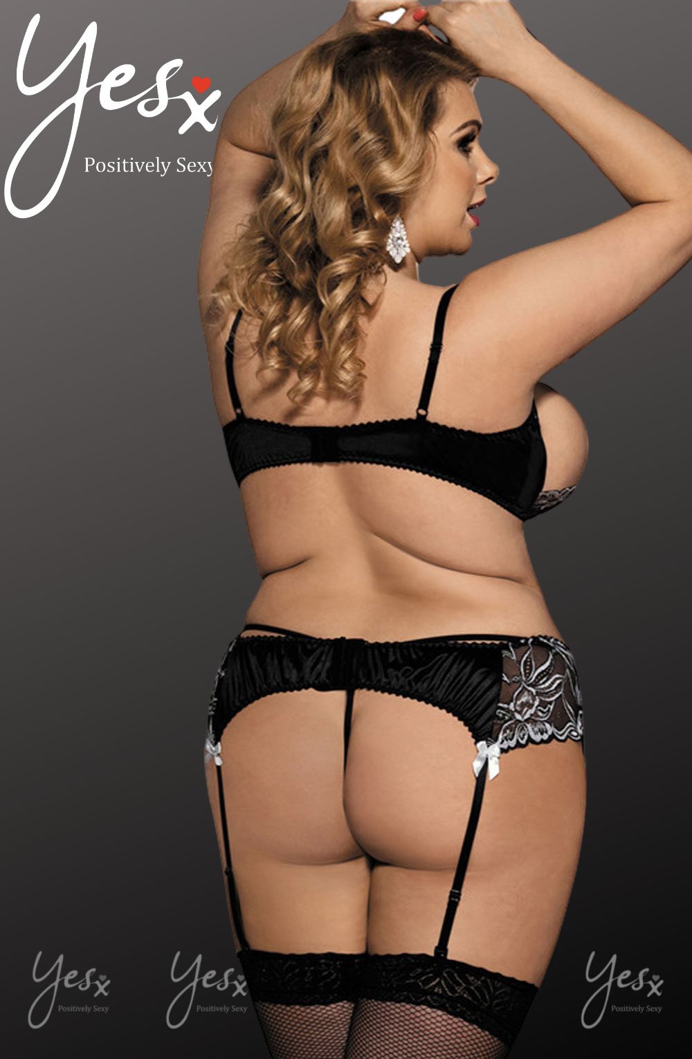 YesX YX825Q Bra Set Black | Lingerie Sets, sni, yesxplus | YesX