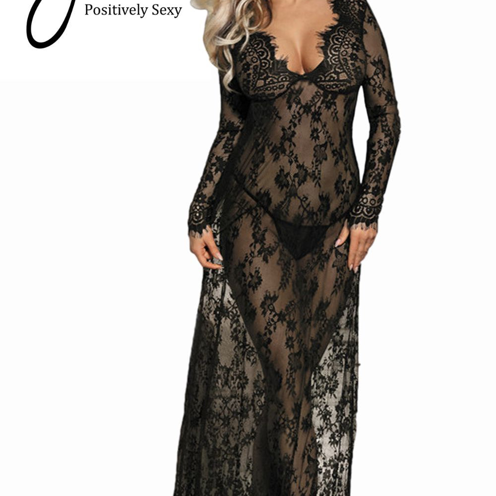 YesX YX826 Long Gown & Thong | Nightwear | YesX