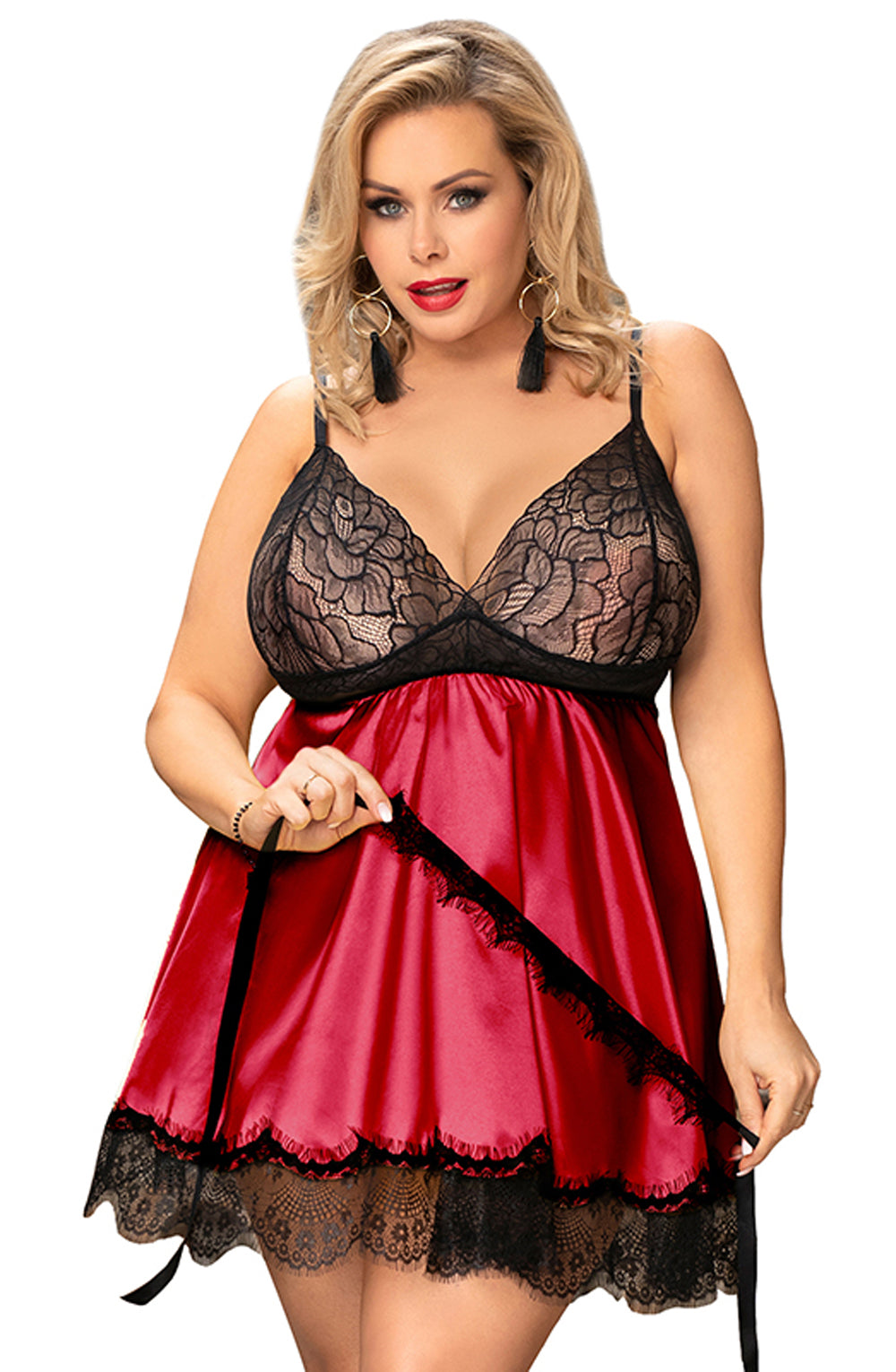 YesX YX832Q Babydoll & Blindfold | Babydolls, blindfold, PLUSL, spring23, yesxplus | YesX