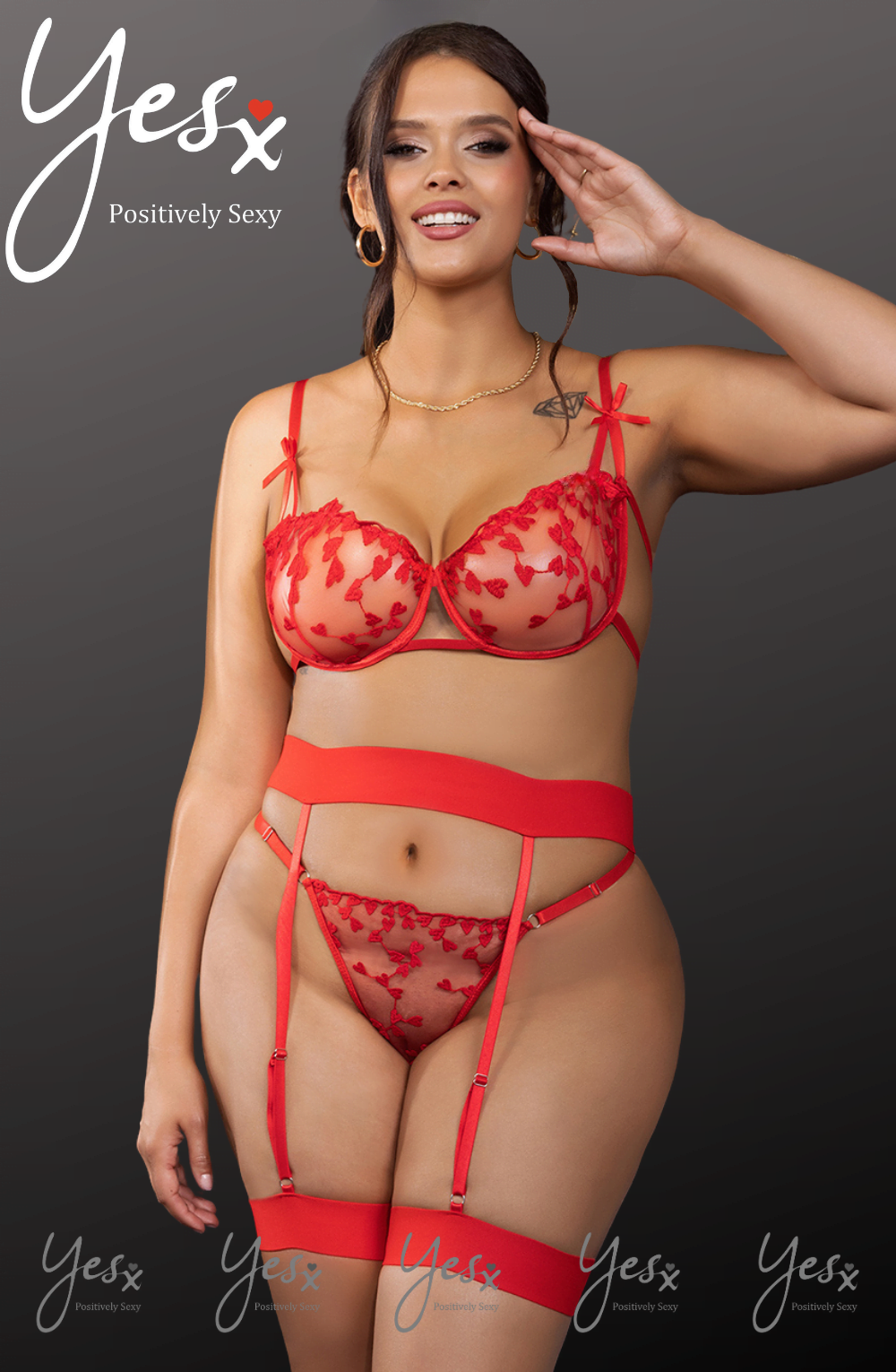 YesX YX845Q Red Bra Set | Lingerie Sets | YesX