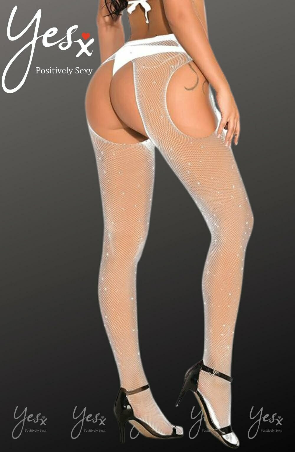 YesX YX851 Sparkly Fishnet White | sparkf, Tights | YesX