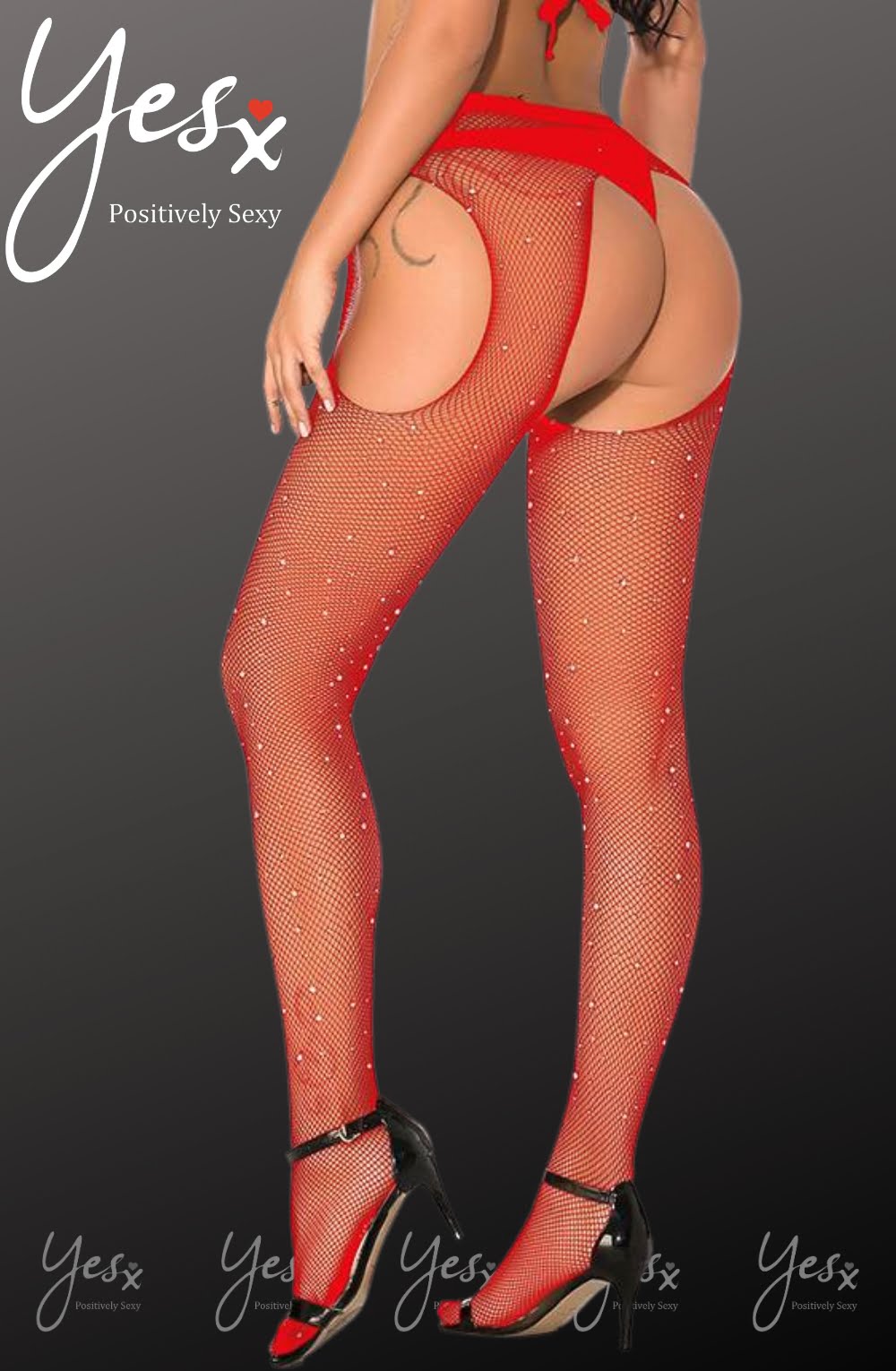 YesX YX852 Sparkly Fishnet Red | sparkf, Tights | YesX