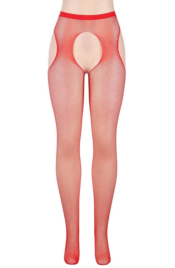 YesX YX852 Sparkly Fishnet Red | sparkf, Tights | YesX