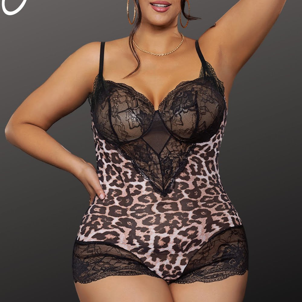 YesX YX854Q Leopard Bodysuit | leopard, Lingerie Sets | YesX