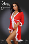 YesX YX948 Red/White Gown & Thong | Nightwear | YesX