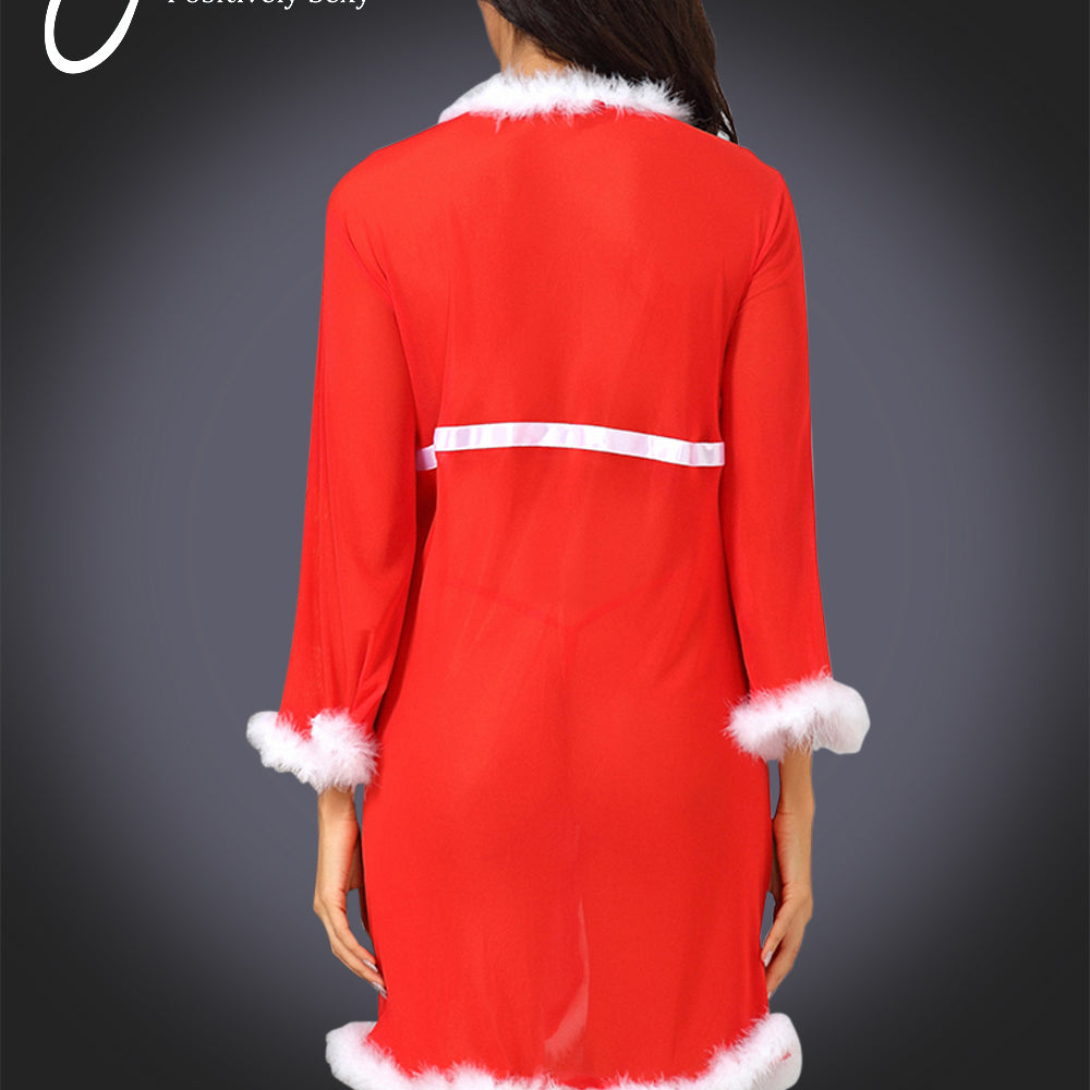 YesX YX948 Red/White Gown & Thong | Nightwear | YesX