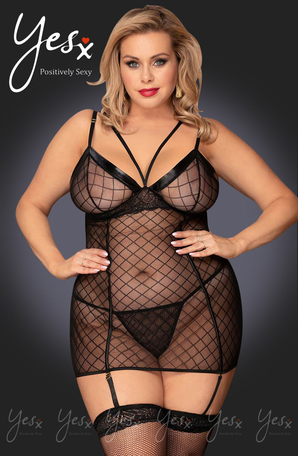 YesX YX954Q Black Chemise | Chemises, chemplus, sni, yesxplus | YesX