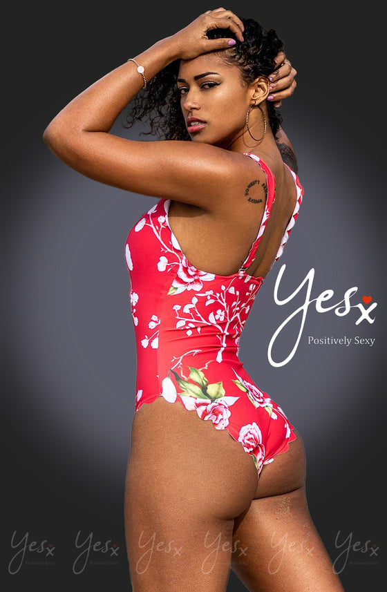 YesX YX978 One Piece Swimsuit Pink | Swimwear | YesX