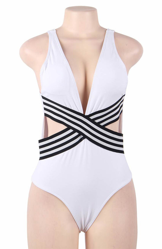 YesX YX962 One Piece Swimsuit White | Swimwear | YesX
