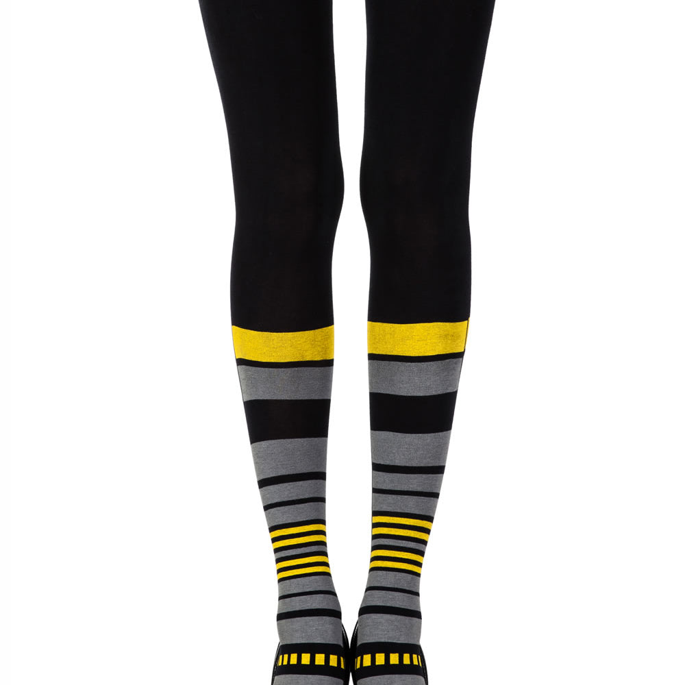 Zohara "It's Britney" Black Print Tights | 100d, Hosiery | Zohara