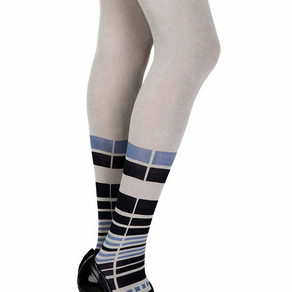 Zohara "It's Britney" Grey Print Tights | 100d, Hosiery | Zohara
