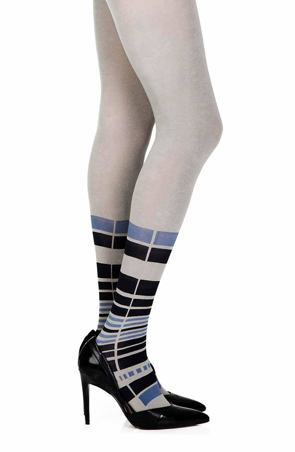 Zohara "It's Britney" Grey Print Tights | 100d, Hosiery | Zohara