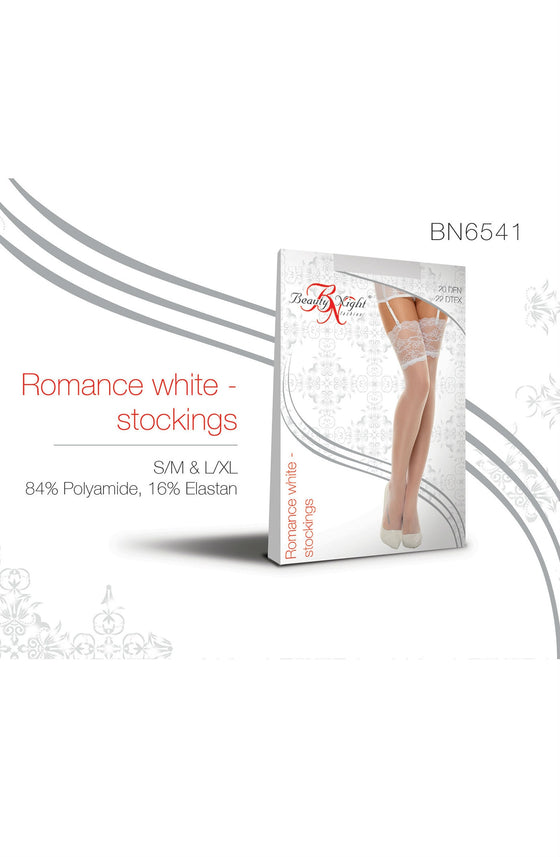 Beauty Night BN6541 Romance Stockings White | Hosiery, romances | Beauty Night