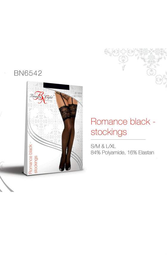 Beauty Night BN6542 Romance Stockings Black | Hosiery, romances | Beauty Night