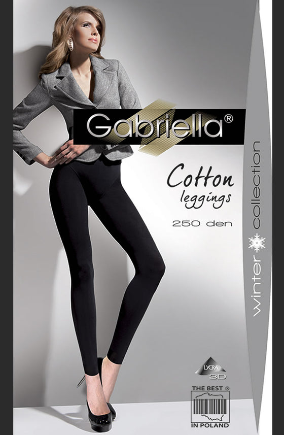 Gabriella Cotton Leggings Black | Hosiery | Gabriella