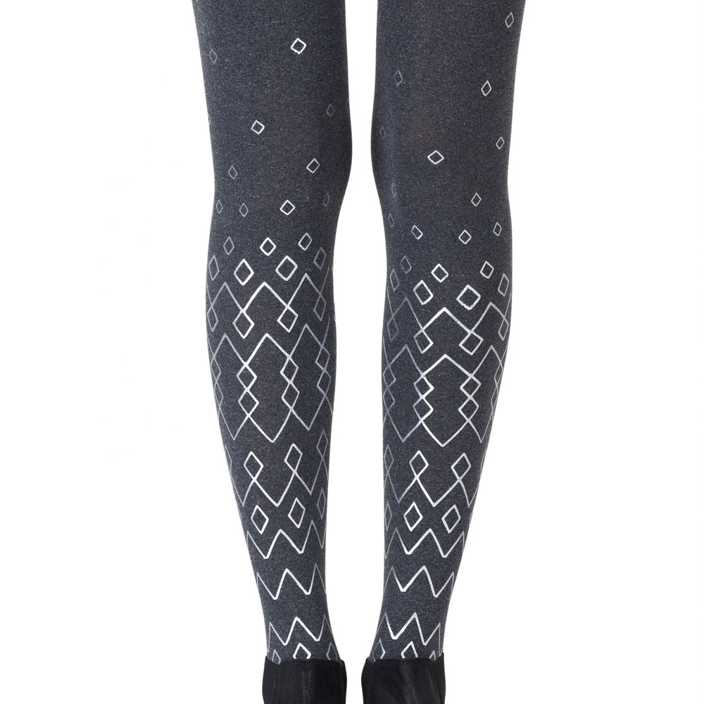 Zohara "Diamonds Are Forever" Heather Grey Tights | 120d, Tights | Zohara