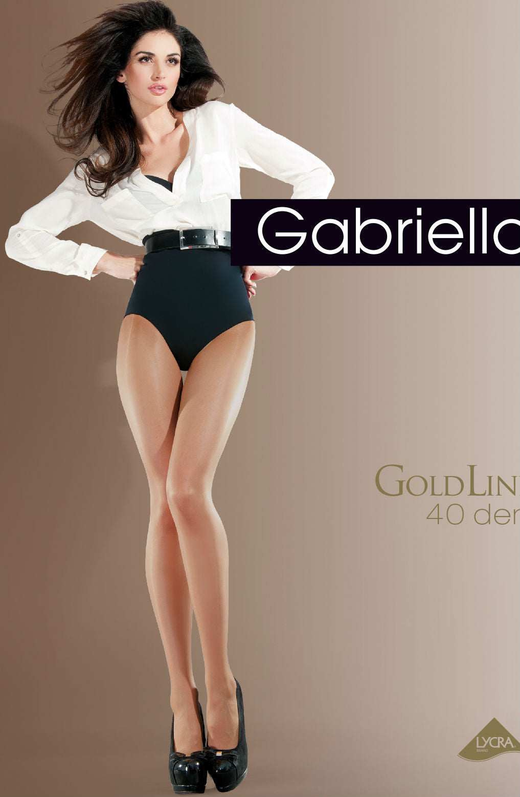 Gabriella Classic Gold 40 Tights Beige | Hosiery | Gabriella