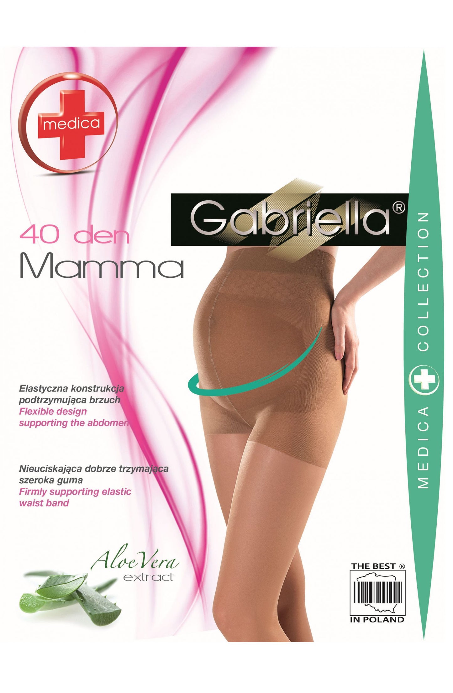 Gabriella Classic Mamma 40 Tights Beige | Hosiery | Gabriella