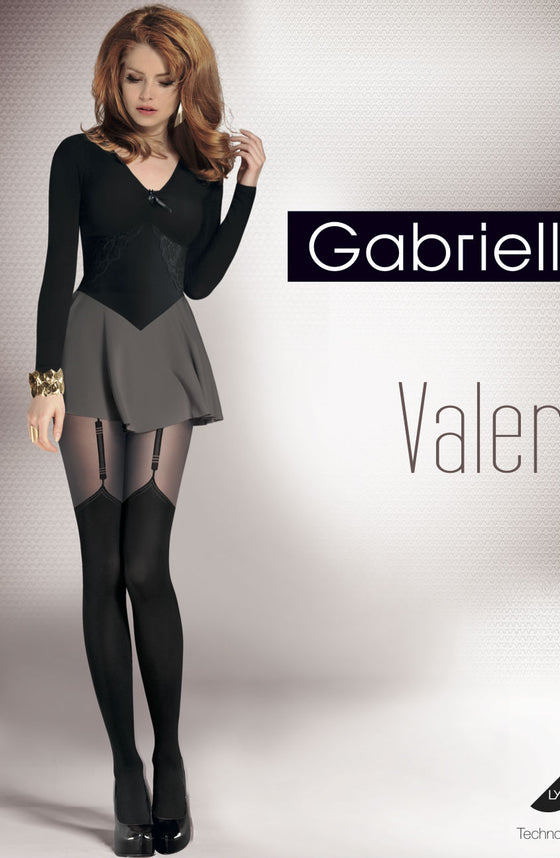 Gabriella Fantasia Valery Tights Black | Hosiery | Gabriella