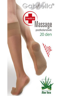  Gabriella Medica Massage 20 Knee Highs Beige | Hosiery | Gabriella