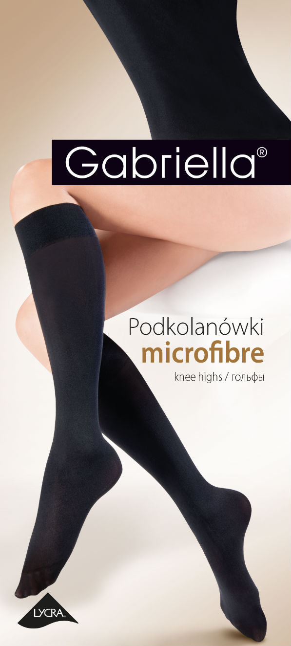 Gabriella Microfibre 501 Knee Highs Grafit | Hosiery | Gabriella