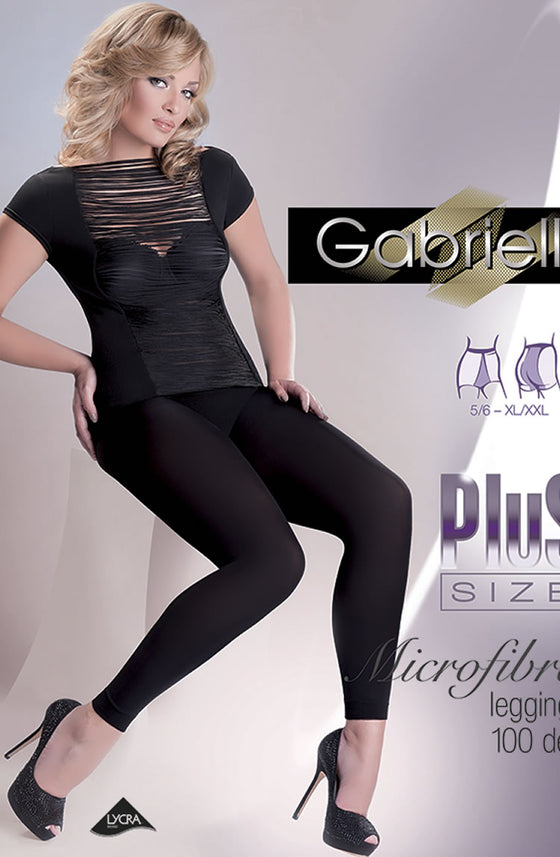 Gabriella Leggings Plus 163 Black | Hosiery | Gabriella