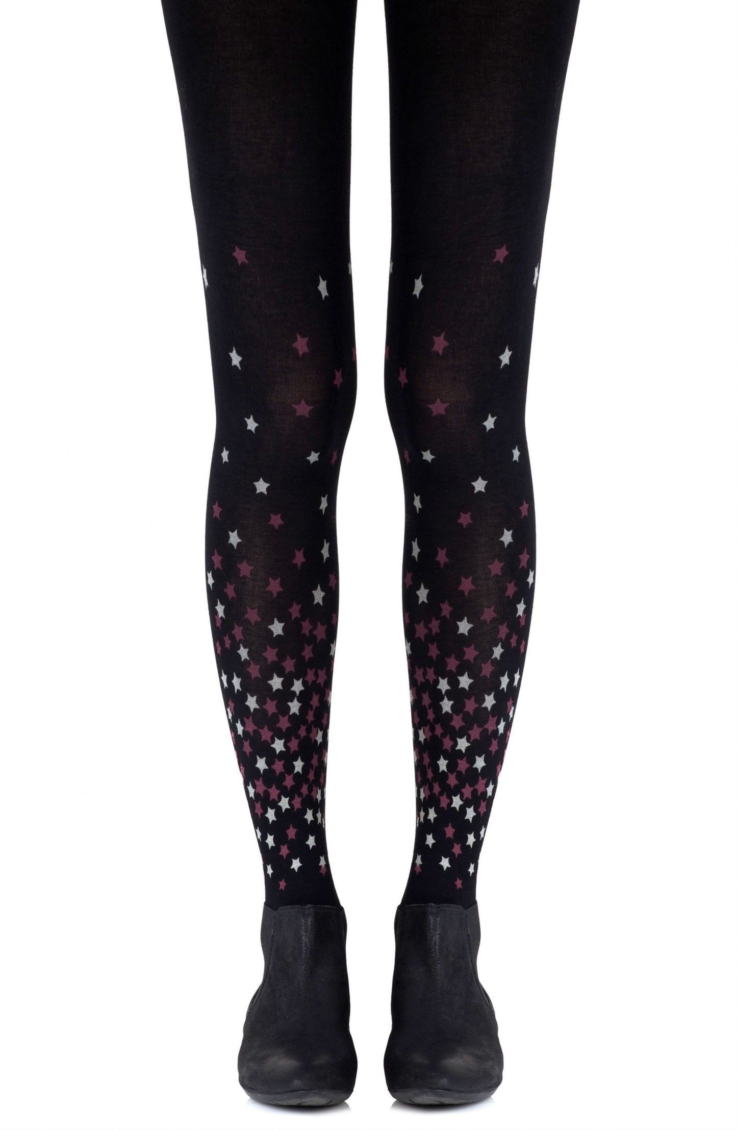 Zohara "Rise And Shine" Burgundy Tights | 100d, Tights | Zohara