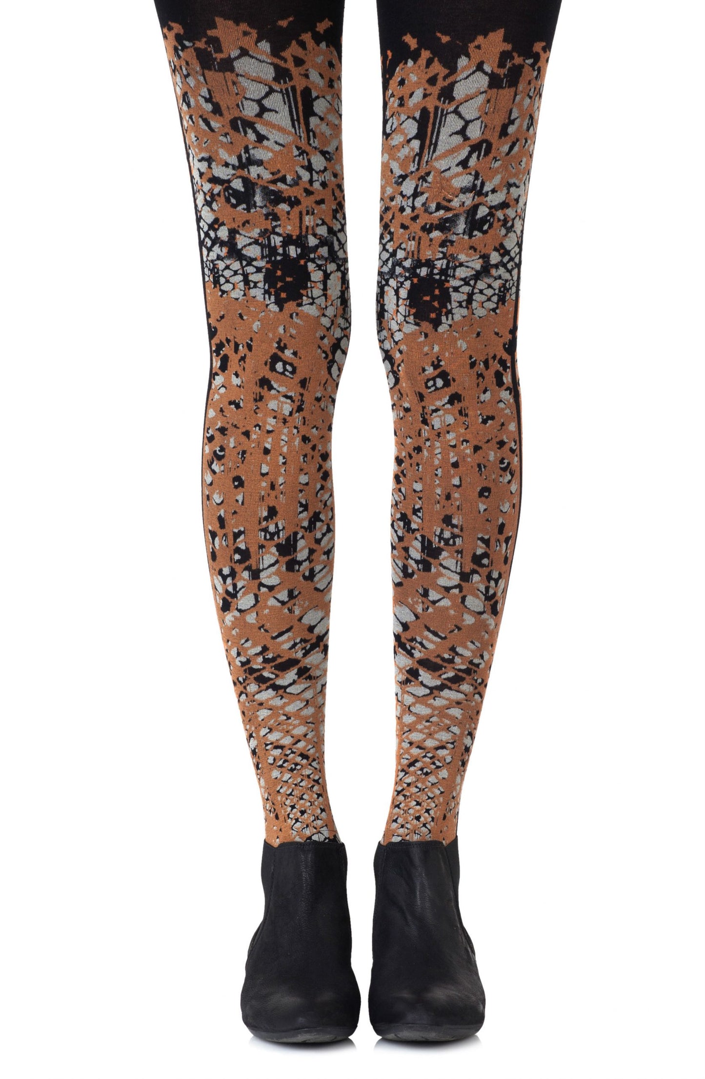 Zohara "Tip The Scale" Orange Tights | 100d, Tights | Zohara