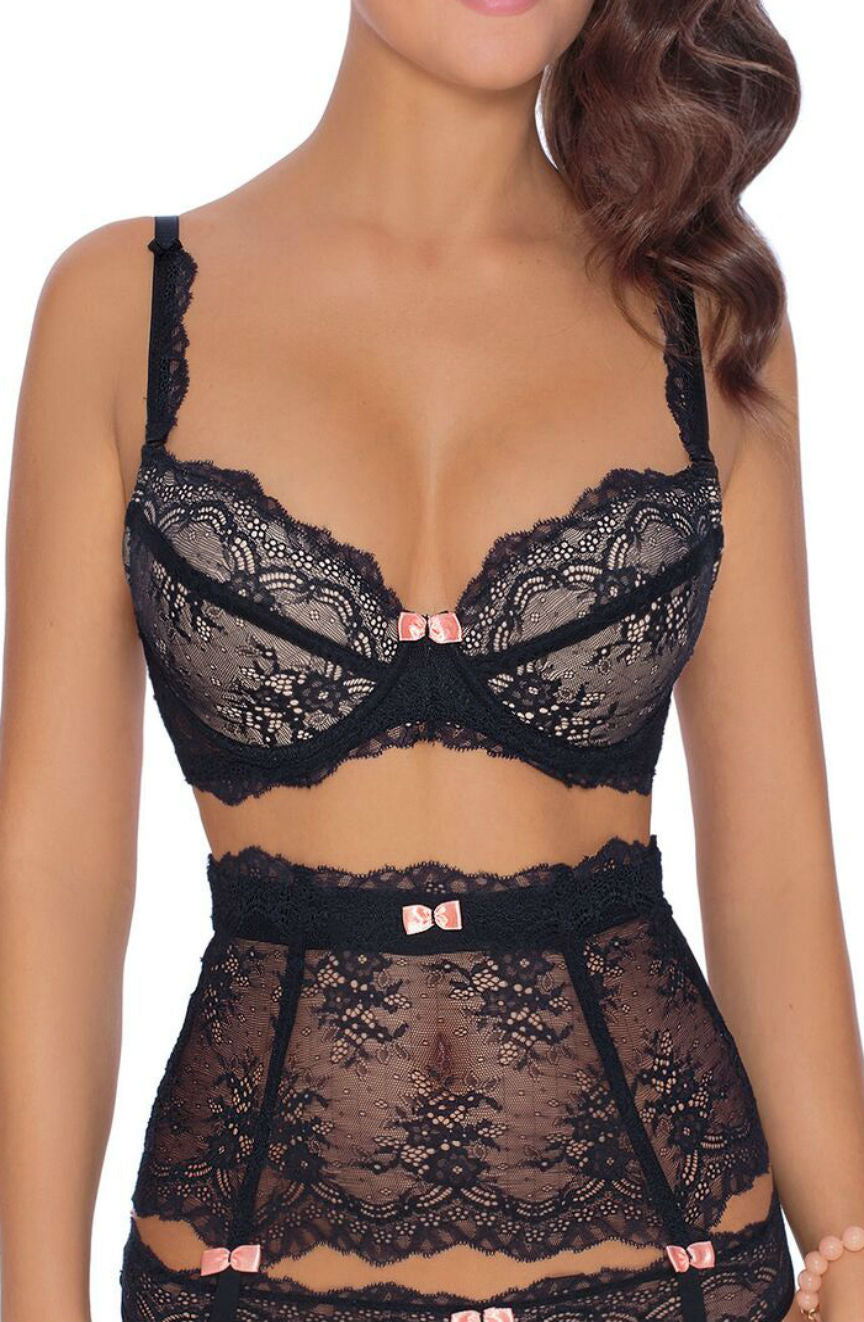 Roza Ambre Push Up Bra Black | Lingerie Sets | Roza