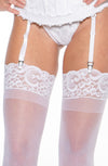 Shirley of Hollywood 90026 Lace Top Stockings White | amm, Hosiery, romances | Shirley of Hollywood