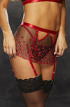Shirley of Hollywood 25796 Heart Embroidery Suspender Belt | Suspender Belts | Shirley of Hollywood